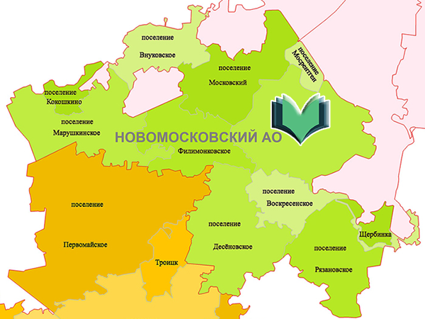 Образовательный центр на карте НАО Москвы
